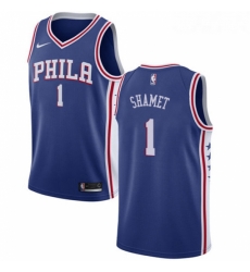 Youth Nike Philadelphia 76ers 1 Landry Shamet Swingman Blue NBA Jersey Icon Edition 