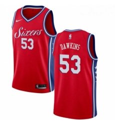 Youth Nike Philadelphia 76ers 53 Darryl Dawkins Swingman Red Alternate NBA Jersey Statement Edition 