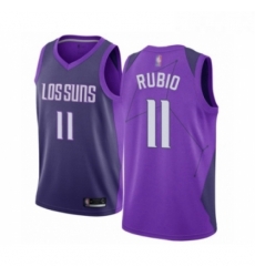 Womens Phoenix Suns 11 Ricky Rubio Swingman Purple Basketball Jersey City Edition 