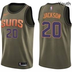 Youth Nike Phoenix Suns 20 Josh Jackson Swingman Green Salute to Service NBA Jersey 