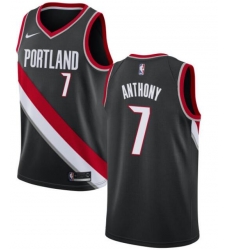 Men Blazers 7 Carmelo Anthony Black Jersey