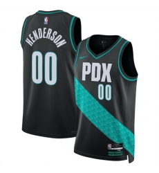 Men Portland Trail Blazers 00 Scoot Henderson Black 2025 26 City Edition Edition Stitched Basketball Jersey