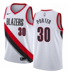 Mens Nike Portland Trail Blazers 30 Terry Porter Authentic White Home NBA Jersey Association Edition