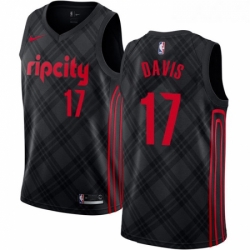 Womens Nike Portland Trail Blazers 17 Ed Davis Swingman Black NBA Jersey City Edition 