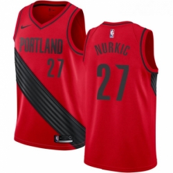 Womens Nike Portland Trail Blazers 27 Jusuf Nurkic Swingman Red Alternate NBA Jersey Statement Edition