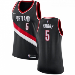 Womens Nike Portland Trail Blazers 5 Seth Curry Swingman Black NBA Jersey Icon Edition 