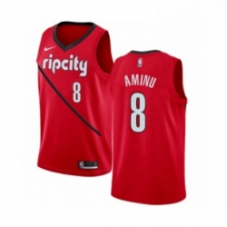 Womens Nike Portland Trail Blazers 8 Al Farouq Aminu Red Swingman Jersey Earned Edition