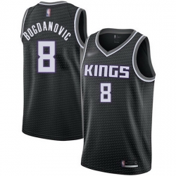 Kings  8 Bogdan Bogdanovic Black Basketball Swingman Statement Edition Jersey