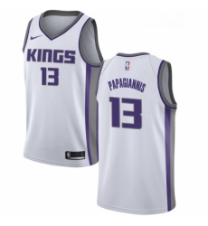 Mens Nike Sacramento Kings 13 Georgios Papagiannis Authentic White NBA Jersey Association Edition