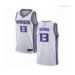 Mens Sacramento Kings 13 Dewayne Dedmon Authentic White Basketball Jersey Association Edition 