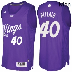 Mens Sacramento Kings 40 Arron Afflalo Purple 2016 2017 Christmas Day NBA Swingman Jersey 