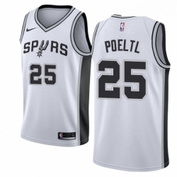 Womens Nike San Antonio Spurs 25 Jakob Poeltl Swingman White NBA Jersey Association Edition 