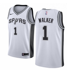 Youth Nike San Antonio Spurs 1 Lonnie Walker Swingman White NBA Jersey Association Edition 