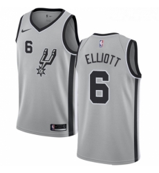 Youth Nike San Antonio Spurs 6 Sean Elliott Swingman Silver Alternate NBA Jersey Statement Edition