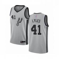 Youth San Antonio Spurs 41 Trey Lyles Swingman Silver Basketball Jersey Statement Edition 