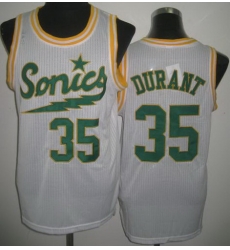 Seattle Supersonic 35 Kevin Durant White Revolution 30 NBA Basketball Jerseys