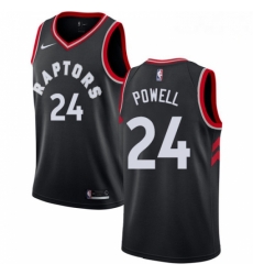 Mens Nike Toronto Raptors 24 Norman Powell Authentic Black Alternate NBA Jersey Statement Edition 