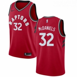 Mens Nike Toronto Raptors 32 KJ McDaniels Swingman Red Road NBA Jersey Icon Edition 