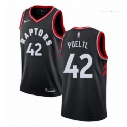 Mens Nike Toronto Raptors 42 Jakob Poeltl Swingman Black Alternate NBA Jersey Statement Edition