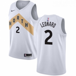 Womens Nike Toronto Raptors 2 Kawhi Leonard Swingman White NBA Jersey City Edition 