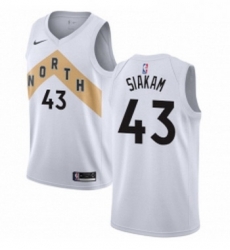 Womens Nike Toronto Raptors 43 Pascal Siakam Swingman White NBA Jersey City Edition