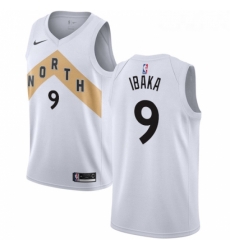 Womens Nike Toronto Raptors 9 Serge Ibaka Swingman White NBA Jersey City Edition