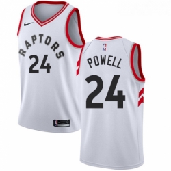 Youth Nike Toronto Raptors 24 Norman Powell Swingman White NBA Jersey Association Edition 