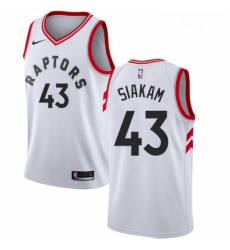 Youth Nike Toronto Raptors 43 Pascal Siakam Authentic White NBA Jersey Association Edition