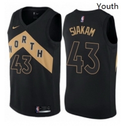 Youth Nike Toronto Raptors 43 Pascal Siakam Swingman Black NBA Jersey City Edition