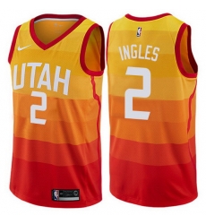 Jazz  2 Joe Ingles Orange Basketball Swingman City Edition 2019 20 Jersey