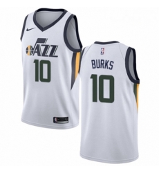 Mens Nike Utah Jazz 10 Alec Burks Swingman NBA Jersey Association Edition