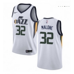 Mens Nike Utah Jazz 32 Karl Malone Authentic NBA Jersey Association Edition