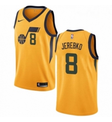 Mens Nike Utah Jazz 8 Jonas Jerebko Swingman Gold NBA Jersey Statement Edition 