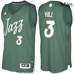 Mens Utah Jazz 3 George Hill Green 2016 2017 Christmas Day NBA Swingman Jersey 