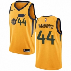 Womens Nike Utah Jazz 44 Pete Maravich Authentic Gold NBA Jersey Statement Edition