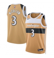 Men Washington Wizards 3 CJ McCollum Gold 2025 26 City Edition Stitched Basketball Jersey