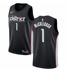 Mens Nike Washington Wizards 1 Chris McCullough Swingman Black NBA Jersey City Edition