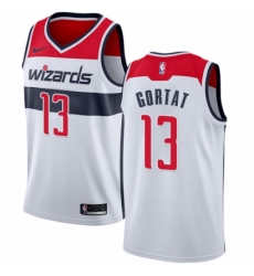 Mens Nike Washington Wizards 13 Marcin Gortat Swingman White Home NBA Jersey Association Edition