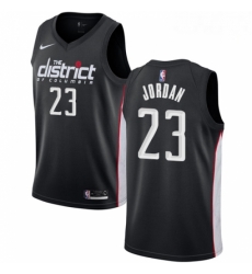 Mens Nike Washington Wizards 23 Michael Jordan Swingman Black NBA Jersey City Edition