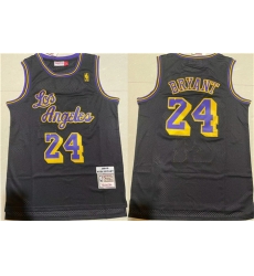 Men Los Angeles Lakers 24 Kobe Bryant Black Throwback Basketball Jersey