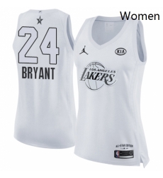 Womens Nike Los Angeles Lakers 24 Kobe Bryant Swingman White 2018 All Star Game NBA Jersey