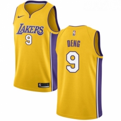 Youth Nike Los Angeles Lakers 9 Luol Deng Swingman Gold Home NBA Jersey Icon Edition 