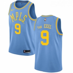 Youth Nike Los Angeles Lakers 9 Nick Van Exel Swingman Blue Hardwood Classics NBA Jersey 