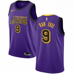 Youth Nike Los Angeles Lakers 9 Nick Van Exel Swingman Purple NBA Jersey City Edition 