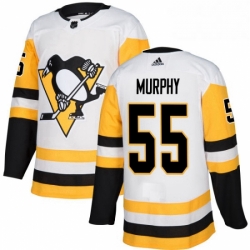 Womens Adidas Pittsburgh Penguins 55 Larry Murphy Authentic White Away NHL Jersey 