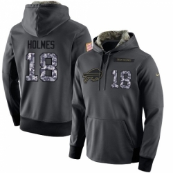 NFL Mens Nike Buffalo Bills 18 Andre Holmes Stitched Black Anthracite Salute to Service Player Performance Hoodie