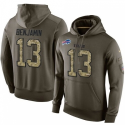 NFL Nike Buffalo Bills 13 Kelvin Benjamin Green Salute To Service Mens Pullover Hoodie