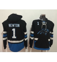 Men Nike Carolina Panthers Cam Newton 1 NFL Winter Thick Hoodie