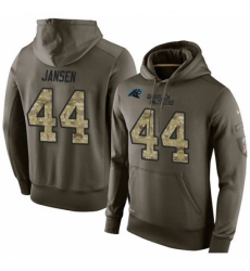 NFL Nike Carolina Panthers 44 JJ Jansen Green Salute To Service Mens Pullover Hoodie