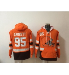 Men Nike Cleveland Browns Myles Garrett 95 NFL Winter Thick Hoodie